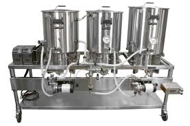 But what, exactly, is a pilot system? In our case, it’s a cross between a homebrewing setup and a professional brewhouse. Our pilot system is completely custom.