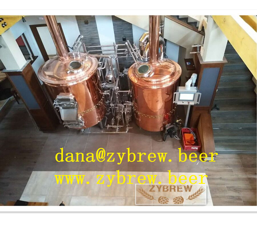 500L red copper brewhouse
